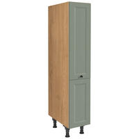 APOTHEKERSCHRANK 30/168/58 cm  in Grün, Eichefarben  - Eichefarben/Schwarz, MODERN, Holzwerkstoff/Metall (30/168/58cm) - Nobilia