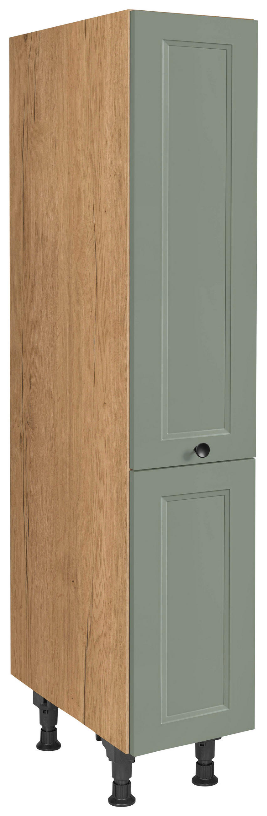 APOTHEKERSCHRANK 30/168/58 cm  in Grün, Eichefarben  - Eichefarben/Schwarz, MODERN, Holzwerkstoff/Metall (30/168/58cm) - Nobilia