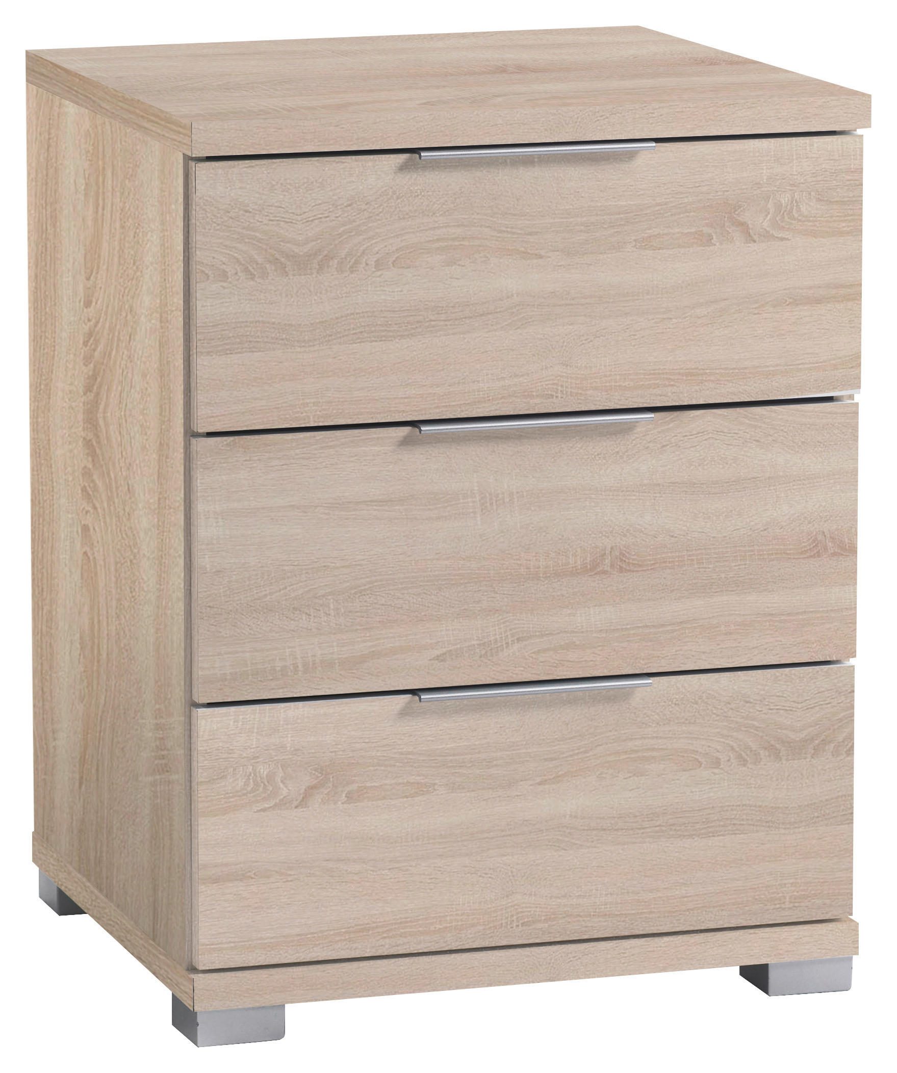 NACHTSCHRANK 46/61/42 cm  - Alufarben/Sonoma Eiche, KONVENTIONELL, Holzwerkstoff/Kunststoff (46/61/42cm) - Boxxx