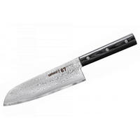 SANTOKU NOŽ  DAMASCUS 67 30/5,3/2,1 cm           oplemenjeni čelik - srebrne boje/crna, Basics, drvni materijal/metal (30/5,3/2,1cm) - Samura