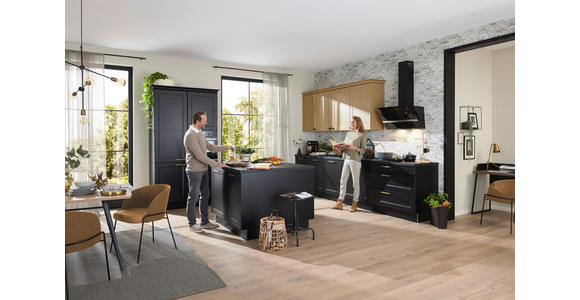 EINBAUKÜCHE - Schwarz, Design, Holzwerkstoff - Dieter Knoll