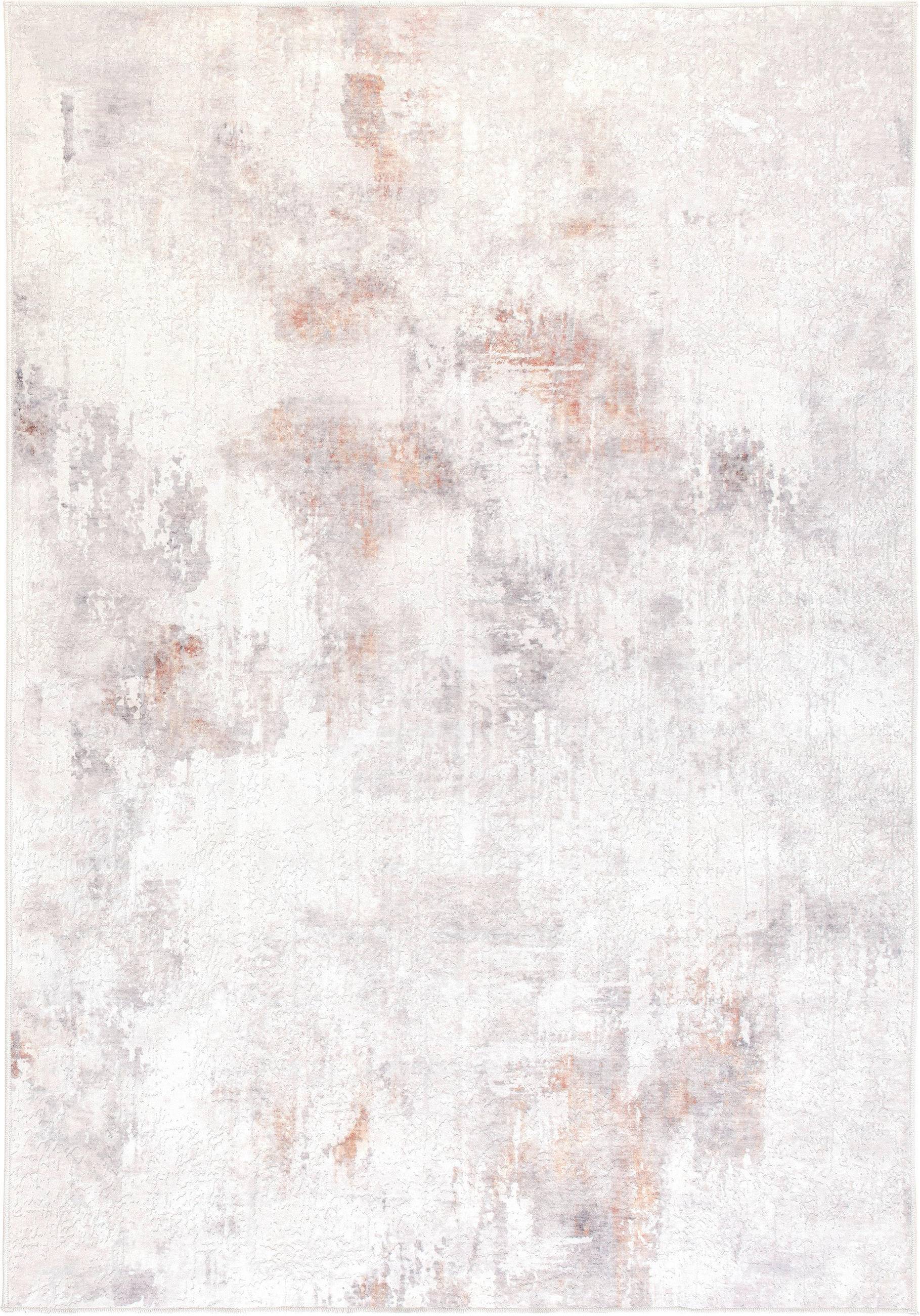 VINTAGE-TEPPICH 160/230 cm ONDEA JORG, waschbar Hellgrau, Rostfarben, Grauweiß rechteckig  - Rostfarben/Hellgrau, Basics, Kunststoff/Textil (160/230cm) - Lindorug
