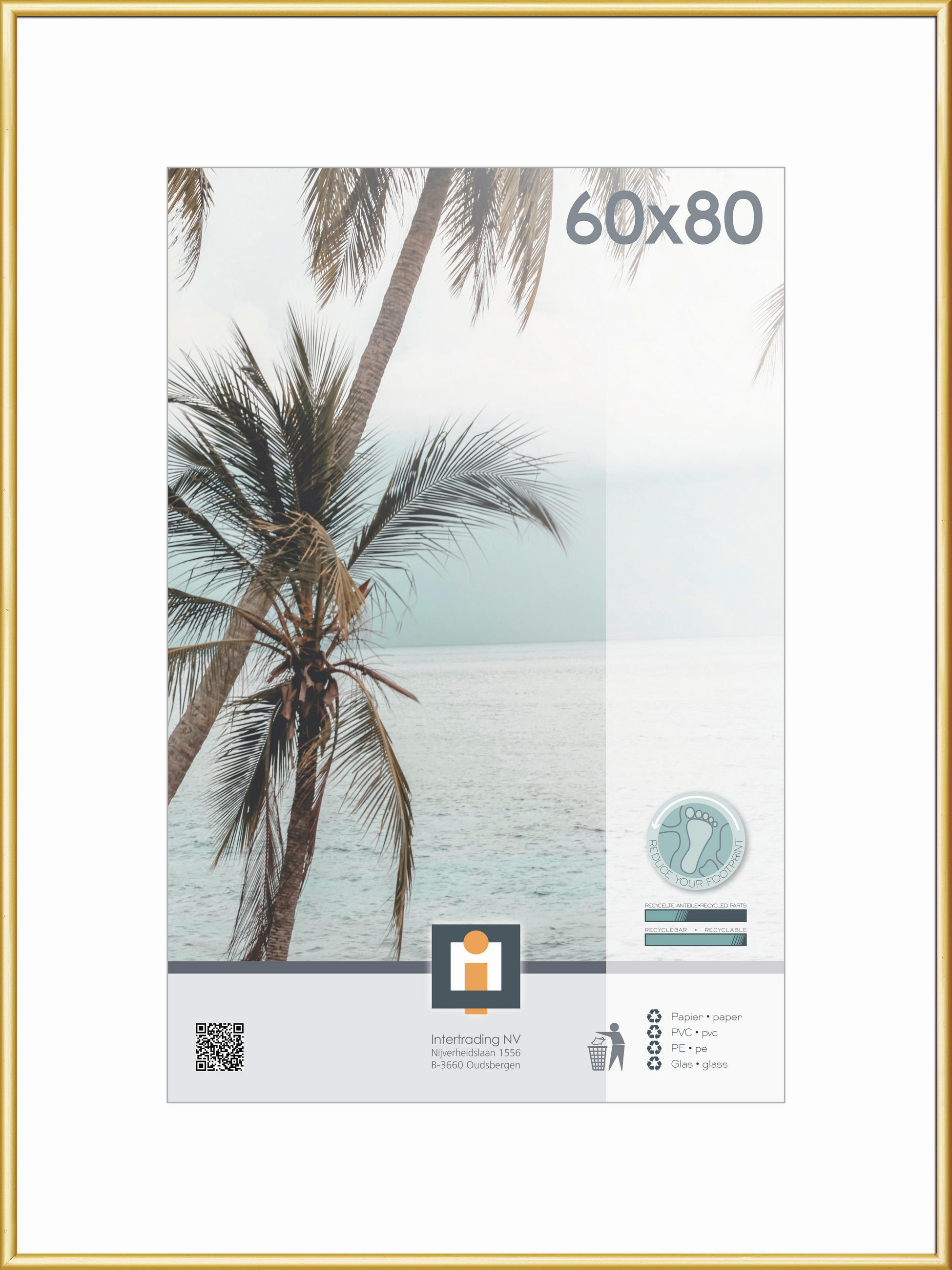 BILDERRAHMEN - Goldfarben, Basics, Glas/Kunststoff (81,1/61,1cm)