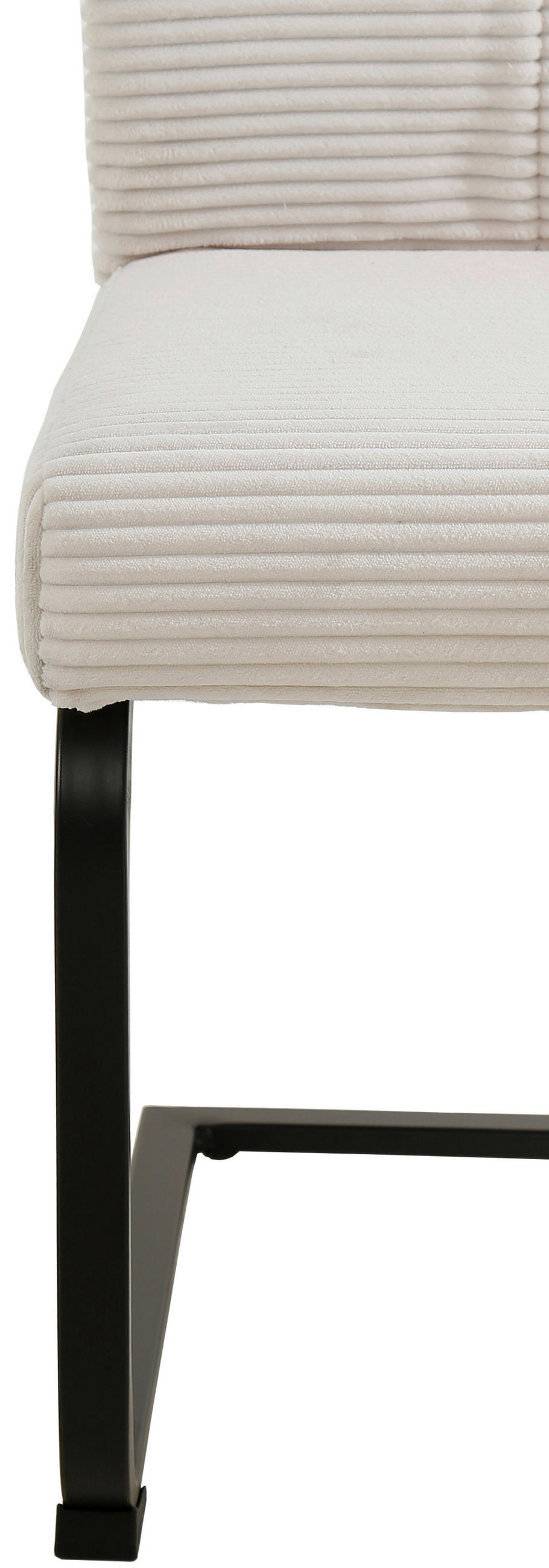 SCHWINGSTUHL  in Eisen Cord  - Creme/Schwarz, Design, Textil/Metall (44/99/62cm) - Carryhome