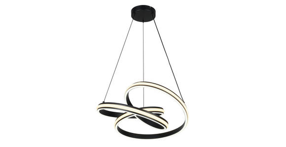 LED-HÄNGELEUCHTE 48/52/120 cm  - Schwarz/Weiß, Design, Kunststoff/Metall (48/52/120cm) - Novel