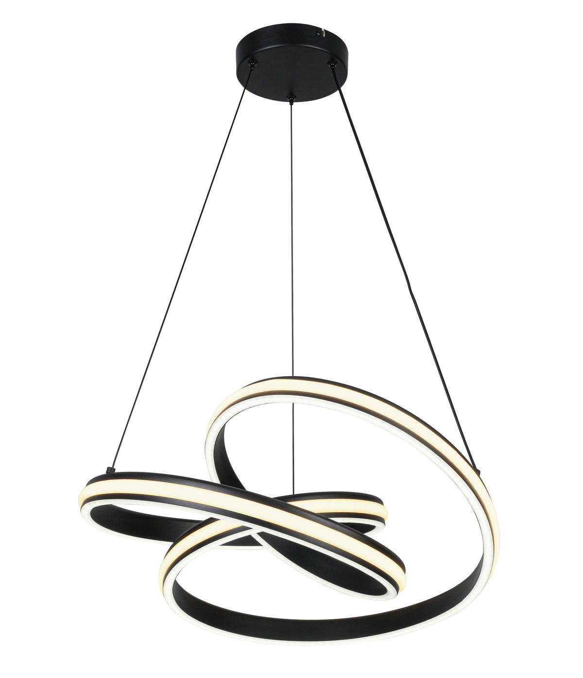 ZÁVĚSNÉ LED SVÍTIDLO, 48/52/120 cm - bílá/černá, Design, kov/plast (48/52/120cm) - Novel