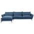 WOHNLANDSCHAFT in Textil Blau - Blau/Schwarz, Design, Textil/Metall (165/338cm) - Hom`in WOHNLANDSCHAFT in Textil Blau - Blau/Schwarz, Design, Textil/Metall (165/338cm) - Hom`in
