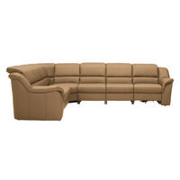 ECKSOFA  in Echtleder Cappuccino  260/324 cm  - Schwarz/Cappuccino, KONVENTIONELL, Leder/Kunststoff (260/324cm) - Cantus