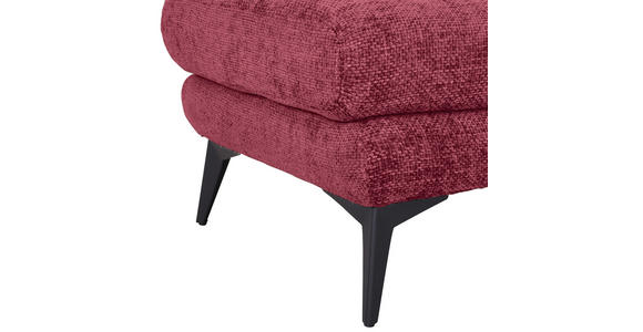 2-SITZER-SOFA in Chenille Bordeaux - Bordeaux/Schwarz, KONVENTIONELL, Textil/Metall (190/70/98cm) - Carryhome