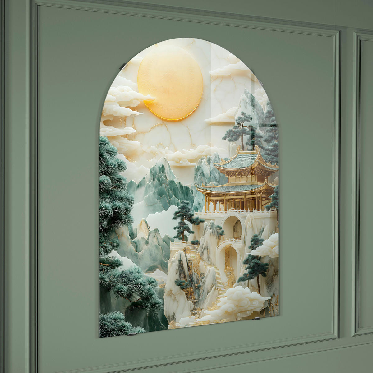 GLASBILD Landschaft & Natur 70/100 cm  - Multicolor, Basics, Glas/Papier (70/100cm)