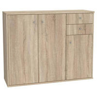 KOMMODE 108,8/85,5/34,8 cm  in Sonoma Eiche  - Alufarben/Sonoma Eiche, Design, Holzwerkstoff/Kunststoff (108,8/85,5/34,8cm)