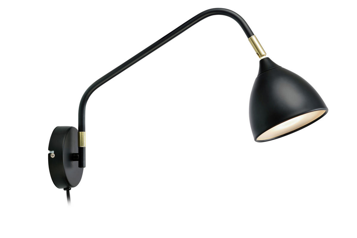 WANDLEUCHTE - Schwarz, Basics, Metall (45/12/22cm) - Markslöjd