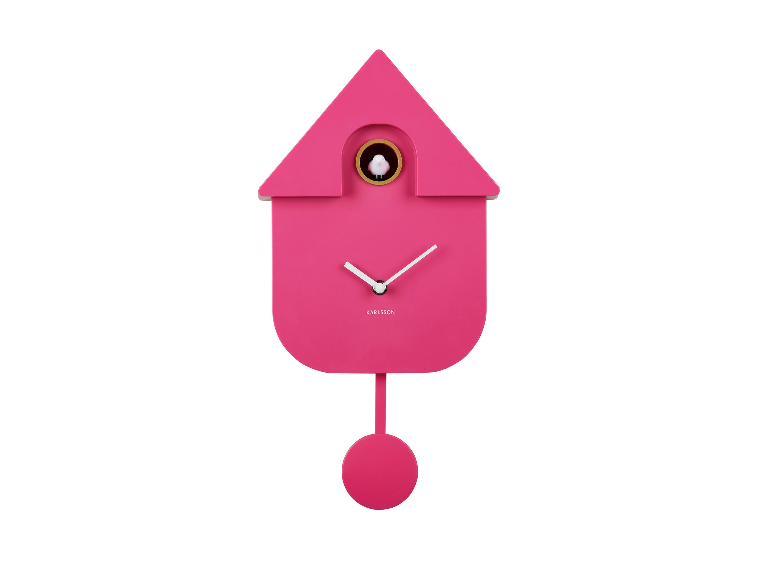 Karlsson Wanduhr Modern Cuckoo Pink 21.5x41x8.5 cm