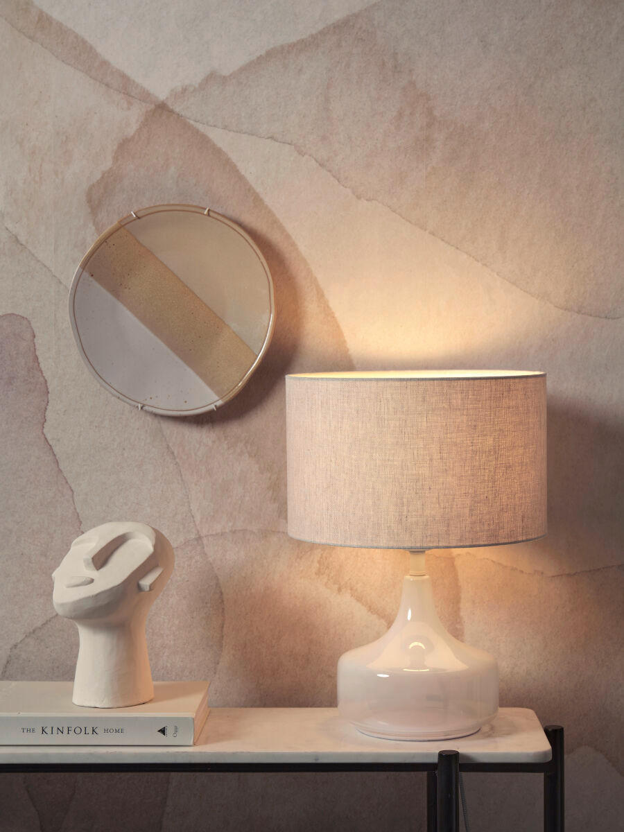 BORDSLAMPA 32/46 cm - grå, Trend, textil (32/46cm) - It's about Romi