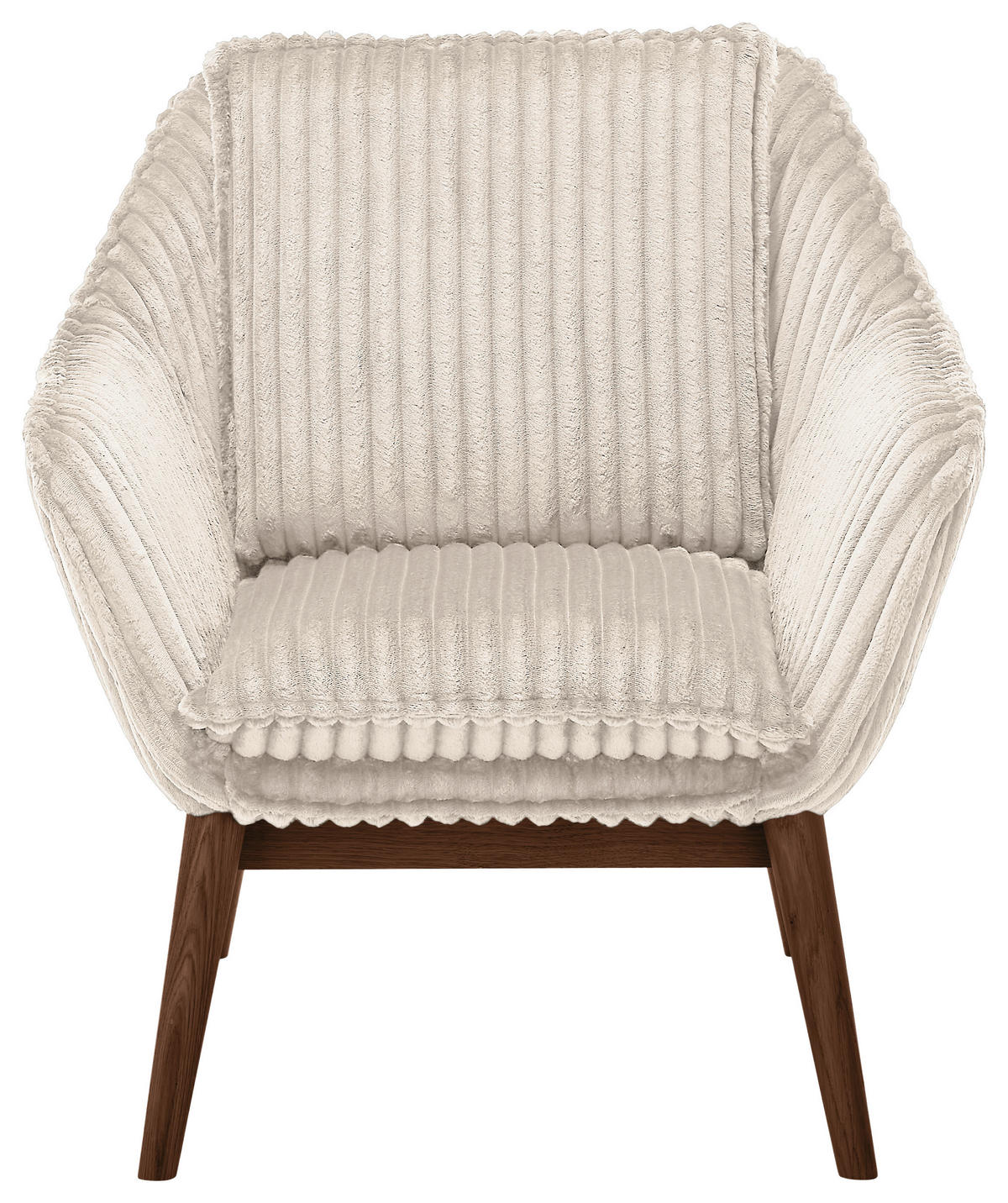 SESSEL in Cord Naturfarben  - Dunkelbraun/Naturfarben, KONVENTIONELL, Holz/Textil (77/90/85cm) - SetOne by Musterring