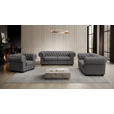CHESTERFIELD-SESSEL - Wengefarben/Grau, LIFESTYLE, Holz/Textil (115/76,5/96cm) - Landscape