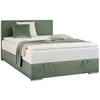 BOXBETT 90/200 cm  in Grün  - Chromfarben/Grün, KONVENTIONELL, Kunststoff/Textil (90/200cm) - Boxxx