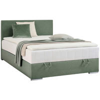 BOX KREVET BEZ OPRUGA 90/200 cm     zelena  - boja hroma/zelena, Konvencionalno, tekstil/plastika (90/200cm) - Carryhome