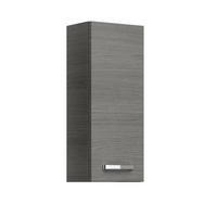 FALISZEKRÉNY 30/70/17 cm  - grafitszürke/króm, Basics, faalapú anyag/Üveg (30/70/17cm) - Sadena