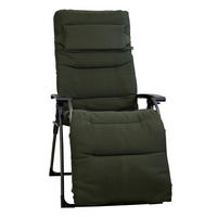 GARTEN-RELAXSESSEL Stahl  - Dunkelgrün, KONVENTIONELL, Kunststoff/Textil (71/130/64cm)