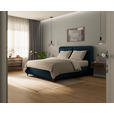 BOXSPRINGBETT 180/200 cm  in Blau  - Blau/Alufarben, KONVENTIONELL, Textil/Metall (180/200cm) - Dieter Knoll