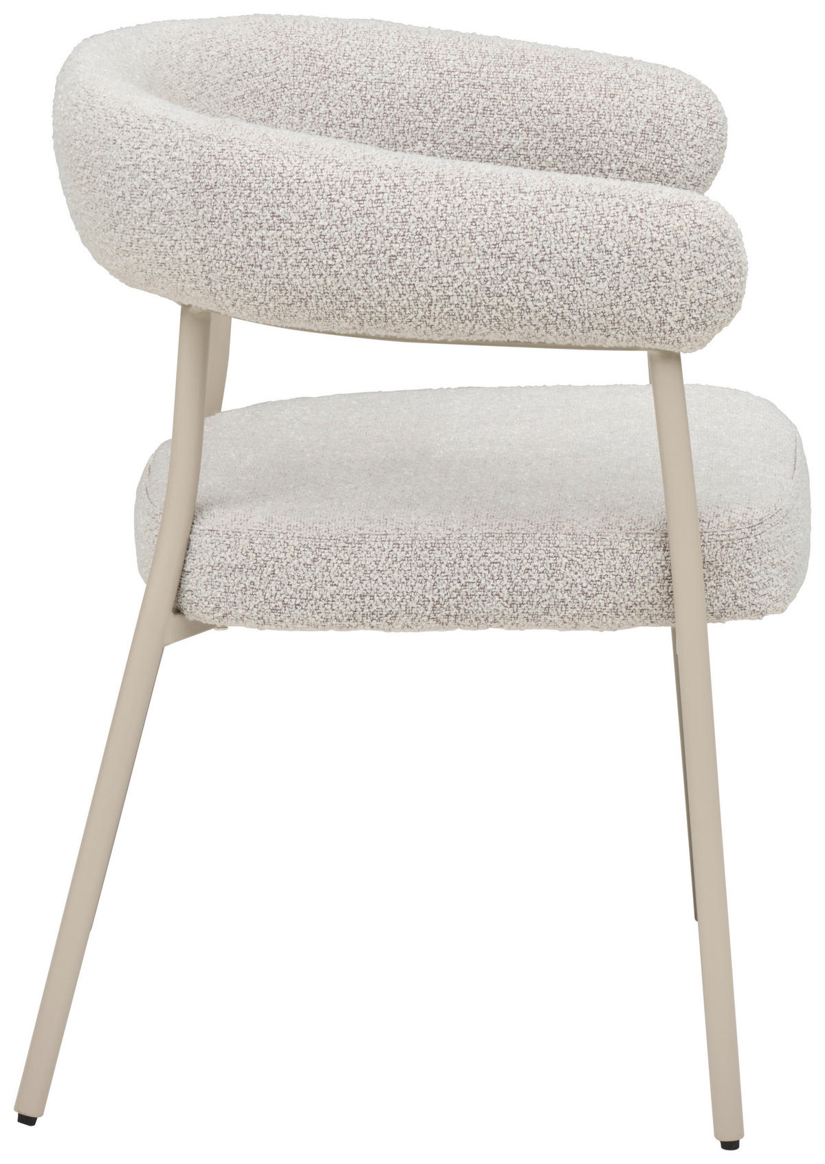 ARMLEHNSTUHL   Webstoff  - Creme/Grau, MODERN, Textil/Metall (60/75/55cm) - MID.YOU