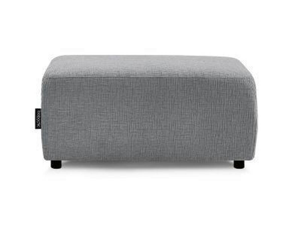 HOCKER ATILLA Struktur Dunkelgrau  - Dunkelgrau/Schwarz, MODERN, Kunststoff/Textil (92/44/48cm)