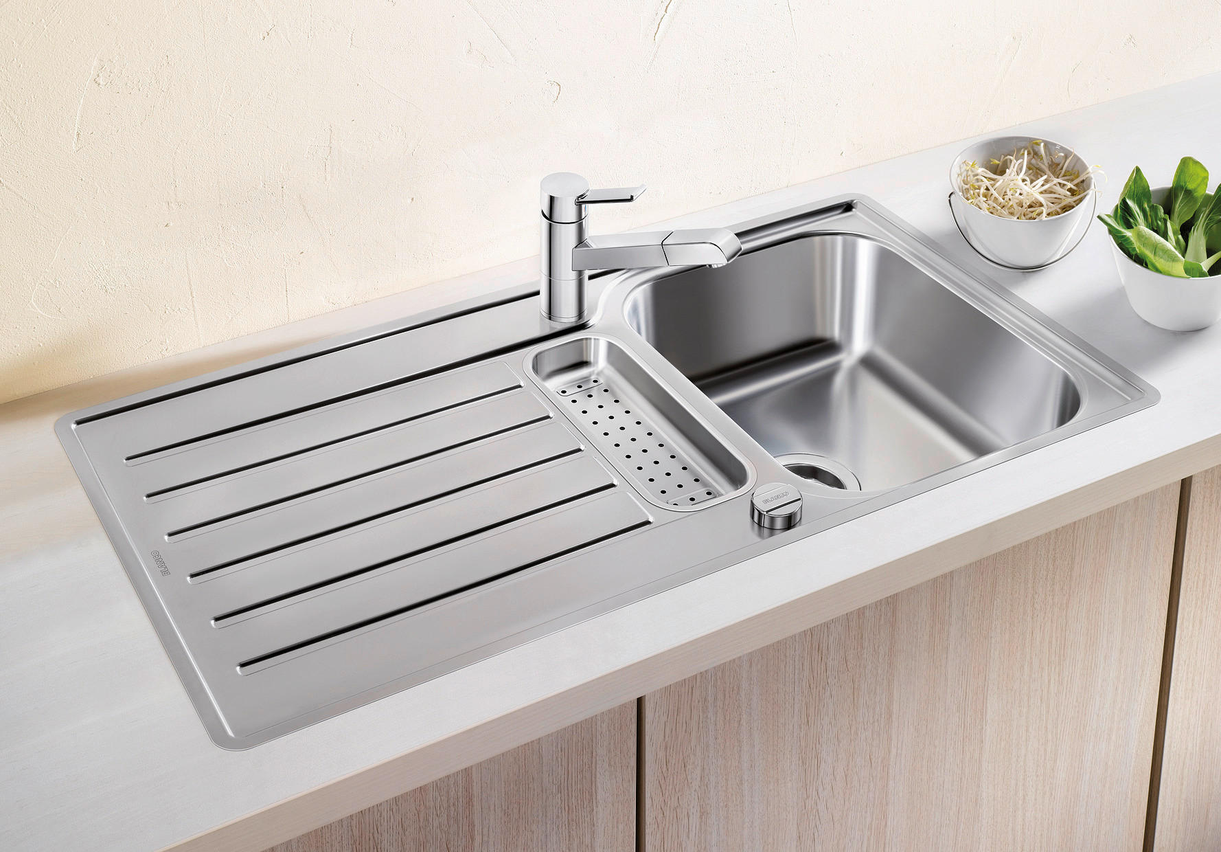 SPÜLE 517281  - Edelstahlfarben, Basics, Metall (94/16,5/49cm) - Blanco