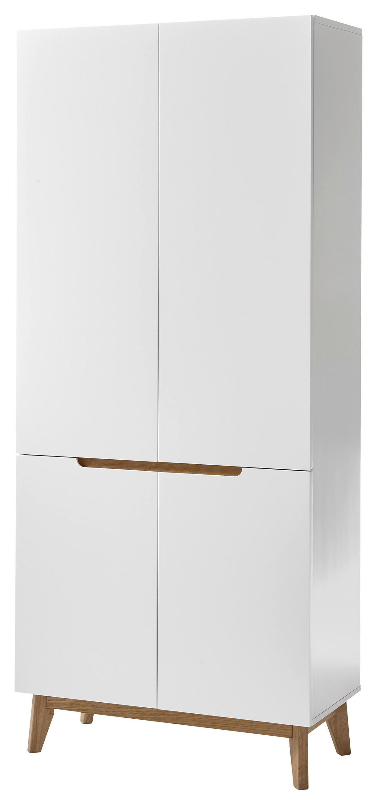 GARDEROBENSCHRANK Cervo  in 85/196/40 cm  - Weiss/Eichefarben, Design, Holz/Holzwerkstoff (85/196/40cm)