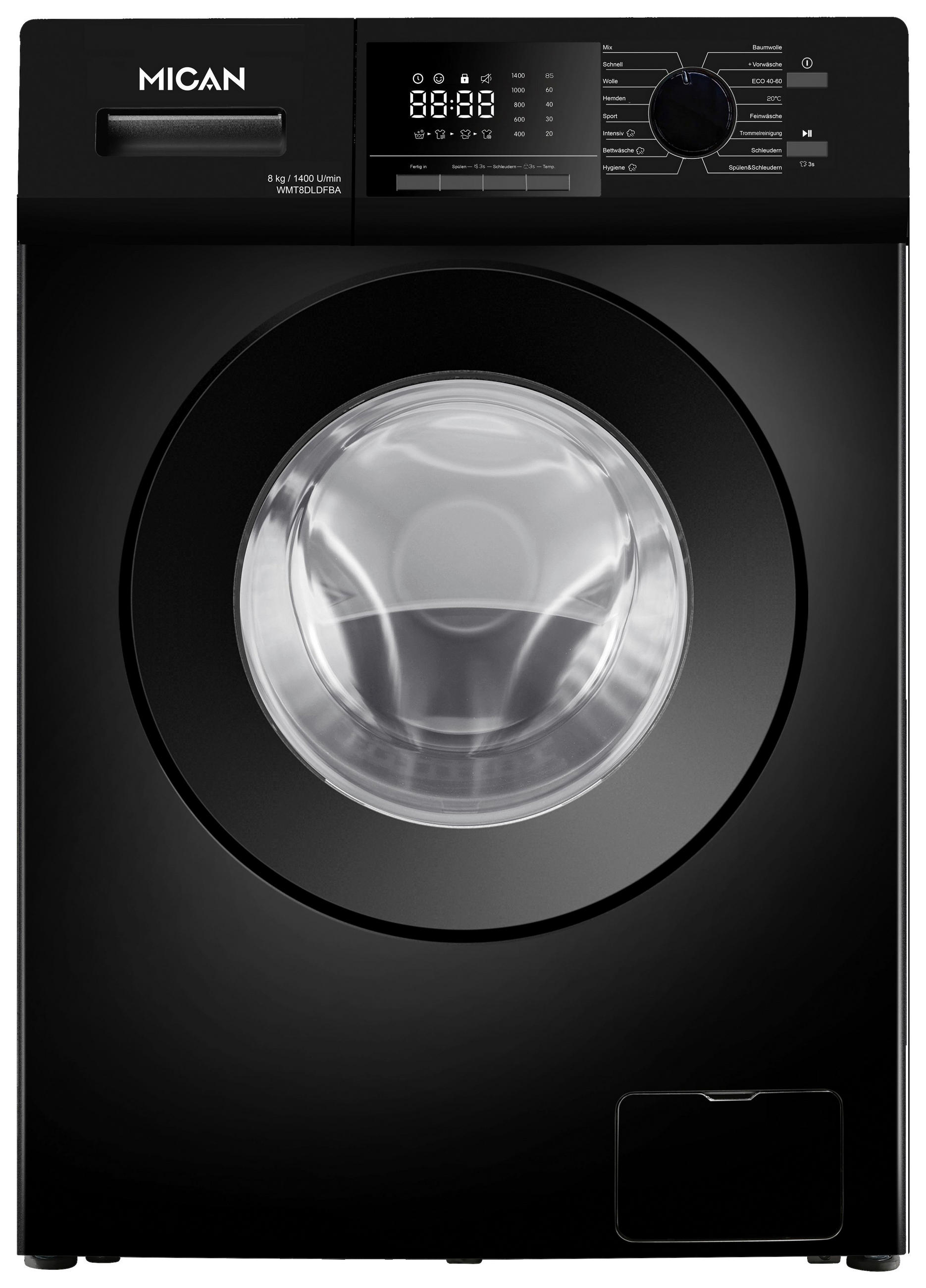 WASCHMASCHINE WMT8DLDFBA  - Schwarz, Basics, Metall (52/59,5/85cm) - Mican