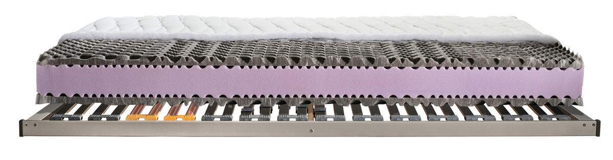 MATRATZENSET 160/200 cm  - Silberfarben, Basics, Holz (160/200cm) - Sleeptex