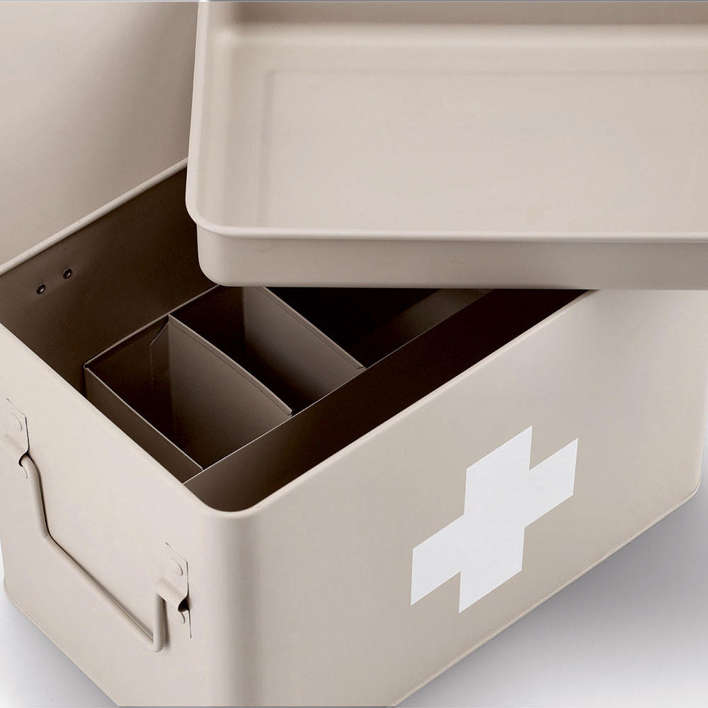 MEDIZINBOX - Beige, Basics, Metall (32/20/21cm) - Zeller Present