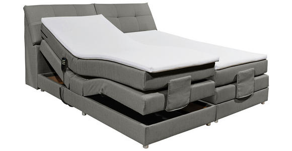 BOXSPRINGBETT 180/200 cm  in Grau  - Silberfarben/Grau, Design, Kunststoff/Textil (180/200cm) - Esposa