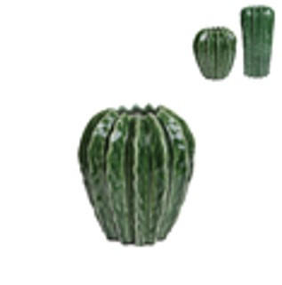 DEKOVASE  - Grün, Basics, Keramik (20/20/24cm)