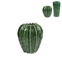 DEKOVASE  - Grün, Basics, Keramik (20/20/24cm)