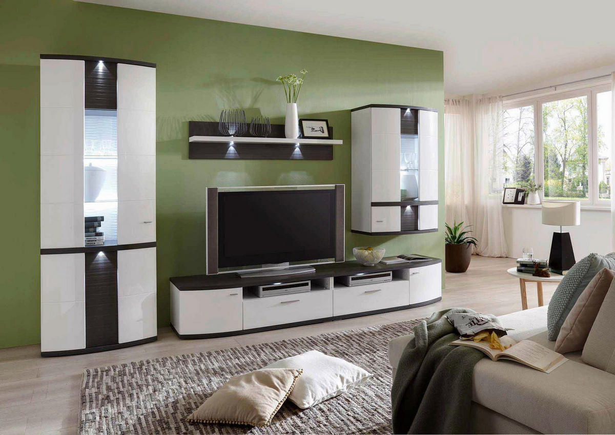 REGAL ZA DNEVNI BORAVAK   - boje aluminija, Design, staklo/drvni materijal (327,6/208,6/50cm) - Xora
