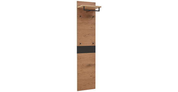 GARDEROBENPANEEL 42/183/27 cm - Eichefarben/Schwarz, Design, Holz (42/183/27cm) - Dieter Knoll