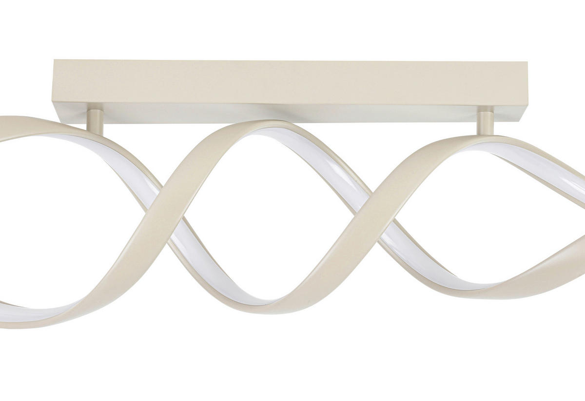 PLAFONIERĂ CU LED - nisipiu, Design, plastic/metal (80/17/23cm) - Novel