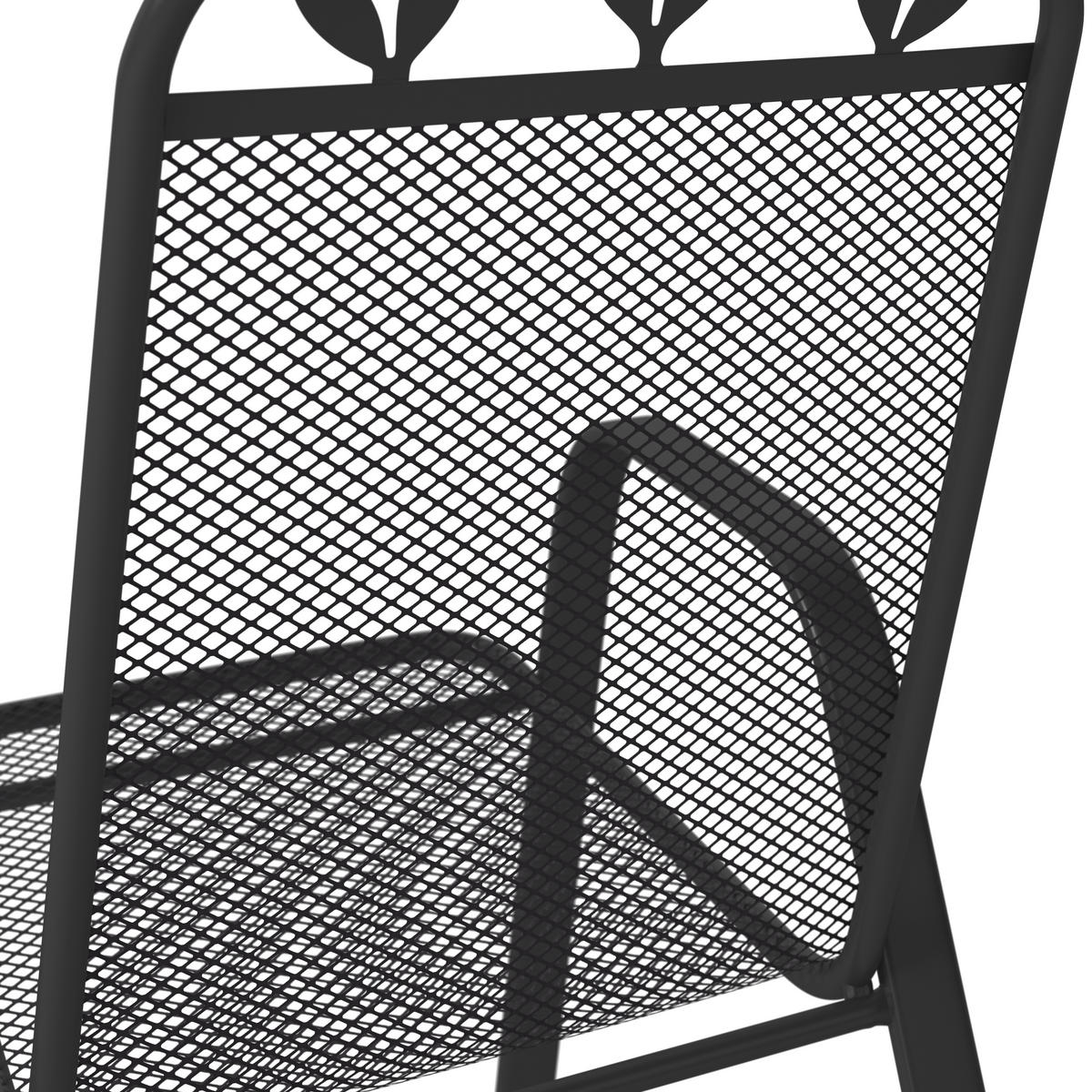 STAPELSESSEL Stahl Dunkelgrau  - Dunkelgrau, KONVENTIONELL, Metall (55/97/76cm) - Ambia Garden