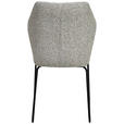 STUHL - Hellgrau/Schwarz, Design, Textil/Metall (49/89,5/65cm) - Novel