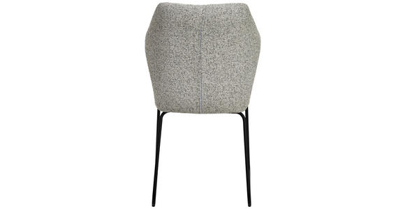 STUHL - Hellgrau/Schwarz, Design, Textil/Metall (49/89,5/65cm) - Novel