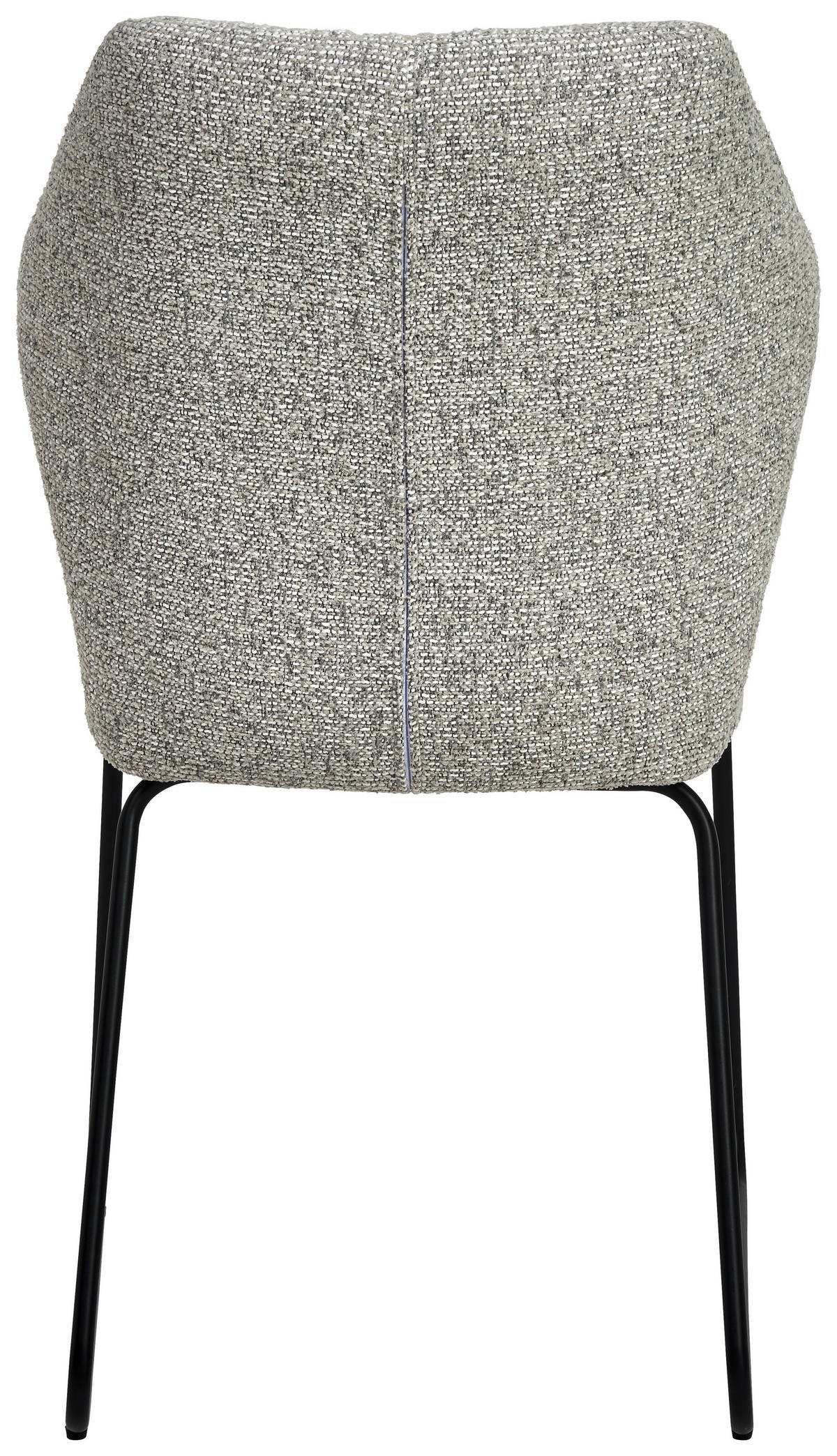 STUHL  in Eisen Mikrofaser Metall, Textil  - Hellgrau/Schwarz, Design, Textil/Metall (49/89,5/65cm) - Novel