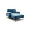 SESSELSET Samt Armteilverstellung    - Blau/Schwarz, Design, Textil/Metall (114-142/85/86-94cm) - SENSOO
