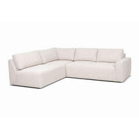 ECKSOFA MAZA in Creme  237/275 cm  - Creme/Schwarz, Design, Textil (237/275cm) - Livetastic