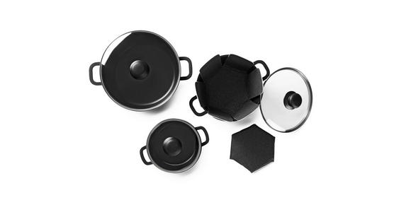 KOCHTOPFSET Turin 3-teilig - Klar/Edelstahlfarben, KONVENTIONELL, Glas/Kunststoff - Homeware Profession.