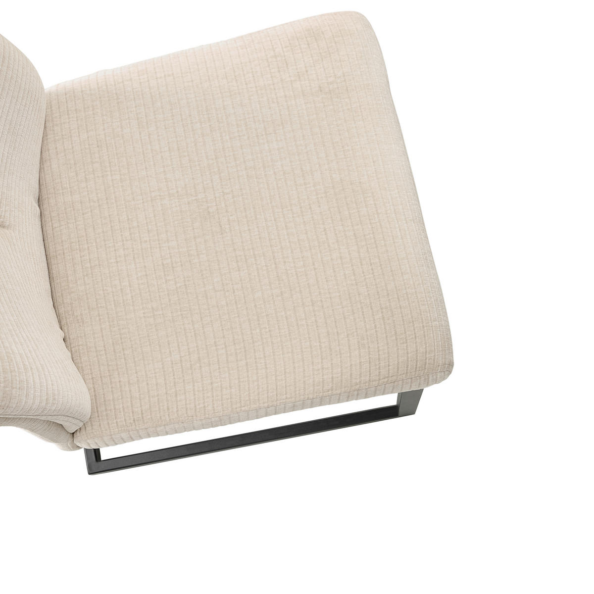 SCHWINGSTUHL  in Eisen Cord  - Beige/Schwarz, KONVENTIONELL, Textil/Metall (50/99/67cm) - MID.YOU