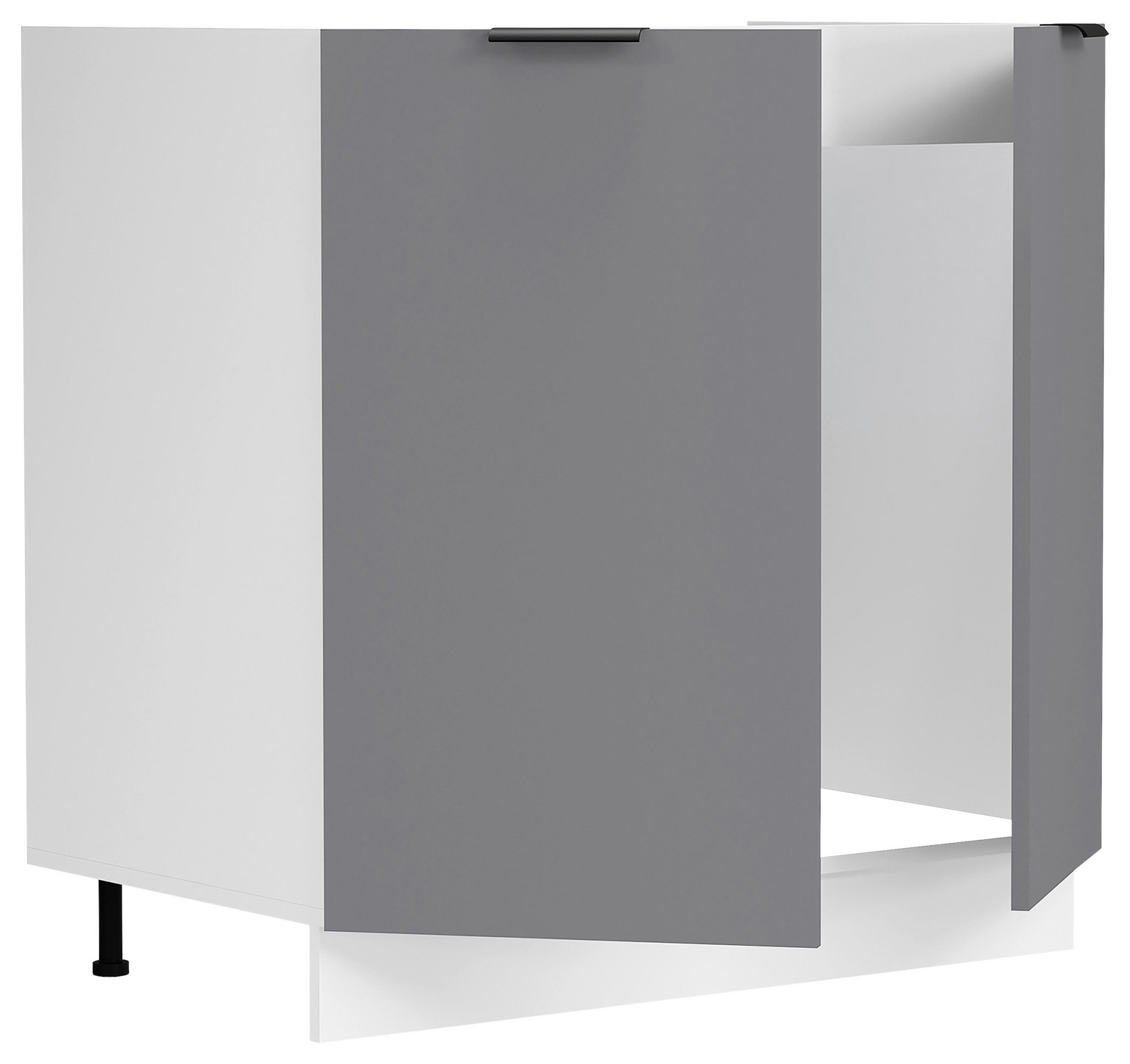 SPÜLENUNTERSCHRANK 80/82/46 cm  in Anthrazit, Weiss  - Weiss/Anthrazit, Trend, Holzwerkstoff/Kunststoff (80/82/46cm) - MID.YOU