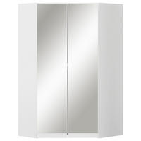 ECKKLEIDERSCHRANK 117/197/104 cm  - Chromfarben/Weiss, Modern, Holzwerkstoff (117/197/104cm) - Rauch Möbel