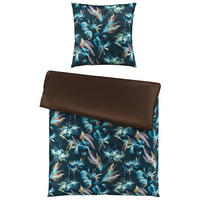 WENDEBETTWÄSCHE HELLA Satin 135/200 cm  - Petrol/Braun, Textil (135/200cm) - Novel
