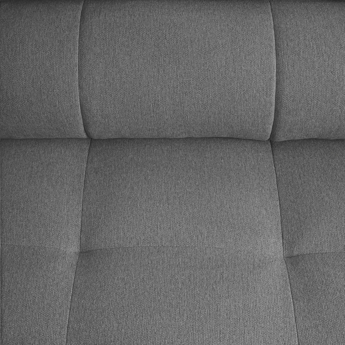 ECKSOFA in Chenille Anthrazit  - Anthrazit/Schwarz, Modern, Textil/Metall (201/296cm) - Livetastic